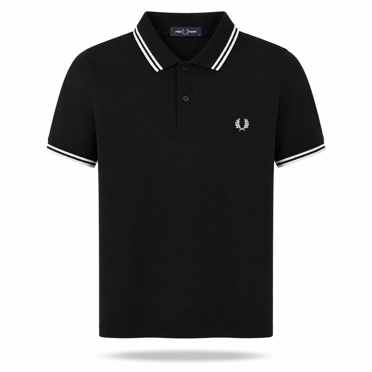 Fred Perry Men's Contrast-Tipped Cotton Polo Shirt – Slim Fit Smart-Casual Polo
