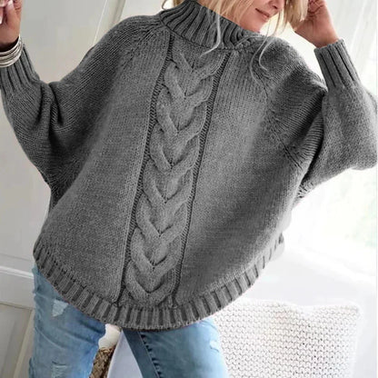 Bravelle | Women’s Chunky Cable Knit Wool Blend Pullover Sweater