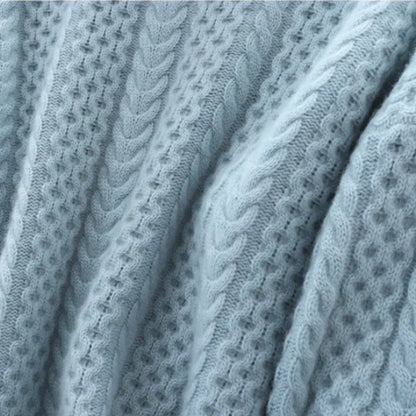 Ravah | Women’s Braided Knit Turtleneck Sweater