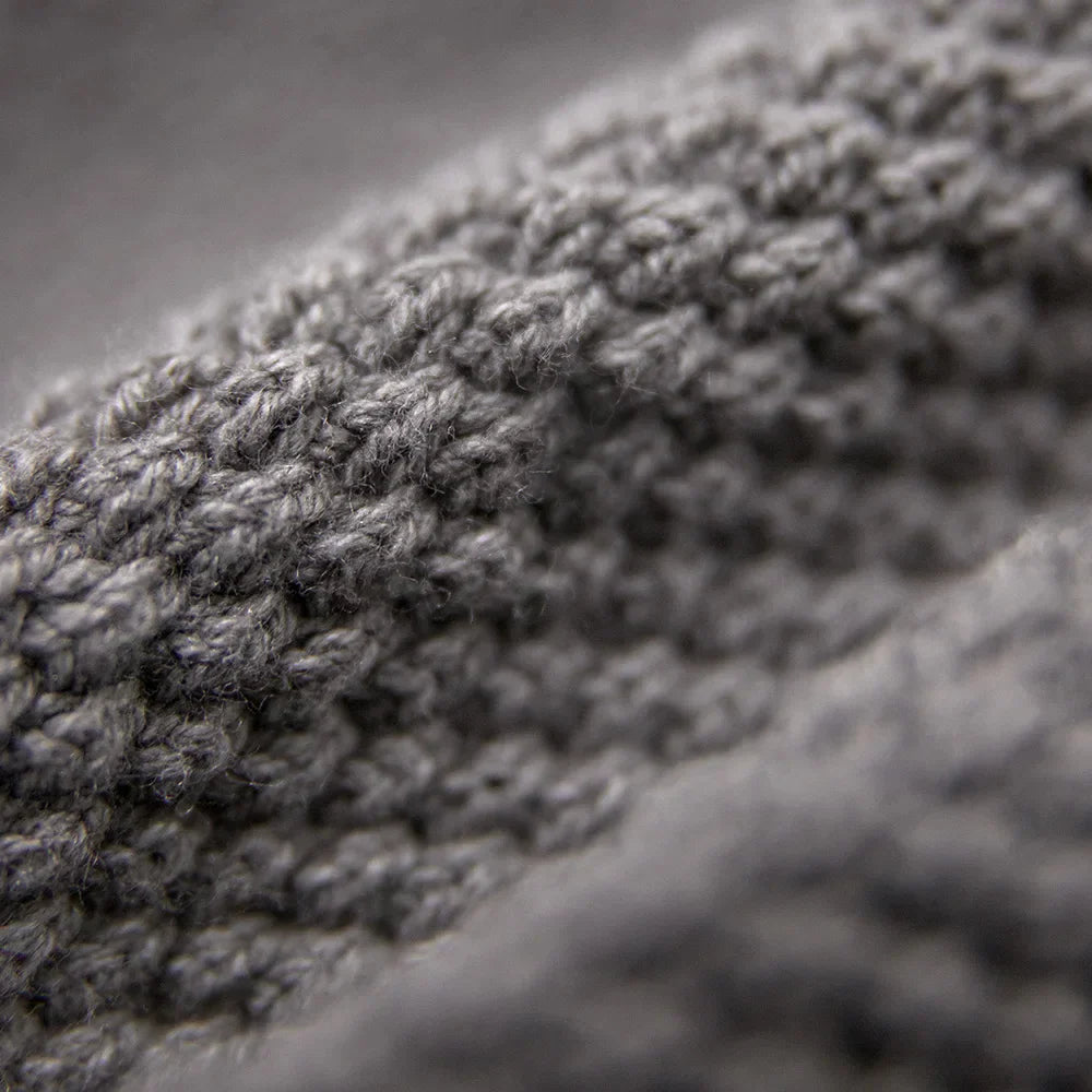 Kyoto | Men’s Textured Jacquard Knit Half-Zip Hoodie